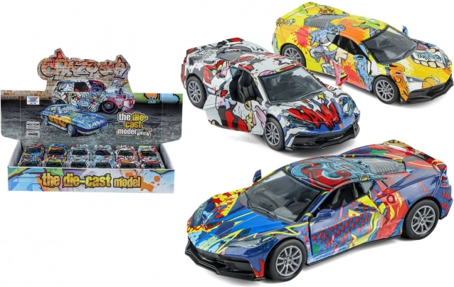 Metalbil med pull-back 12 cm