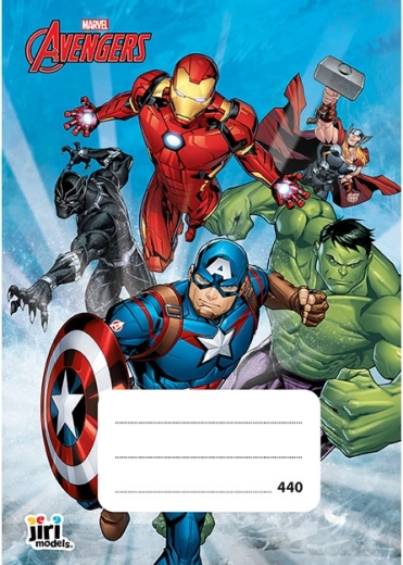Skolehæfte A4 uden linjer Avengers