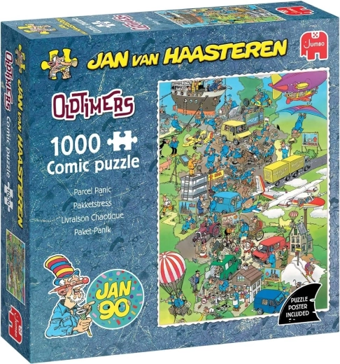 Jumbo puslespil Jan van Haasteren Oldtimers: kaos omkring pakken 1000 brikker