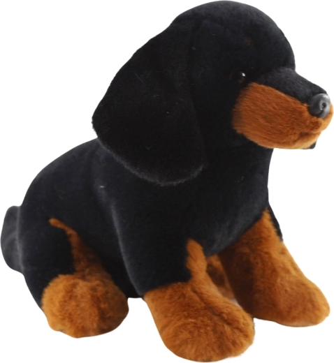 Plysgravhund siddende 20 cm