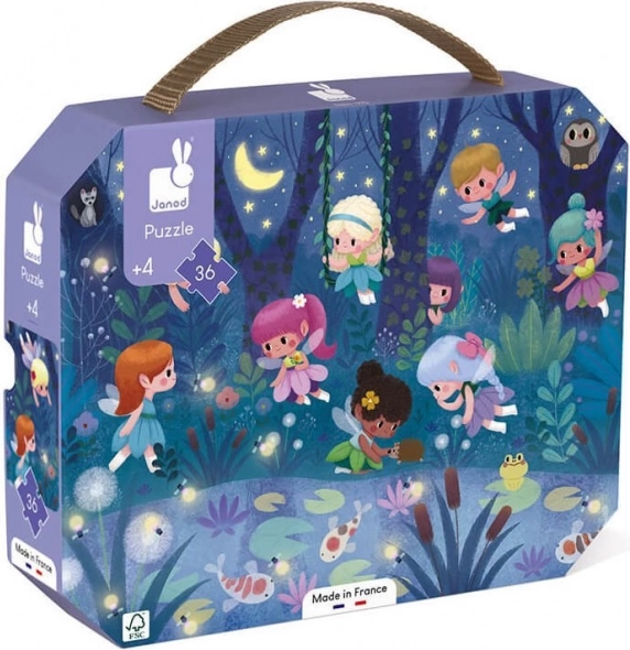 Puslespil i kuffert Nattens feer 36 brikker