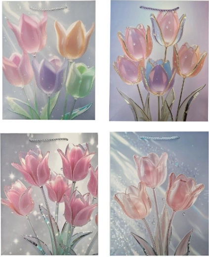 Gavepose M med blomstermotiv