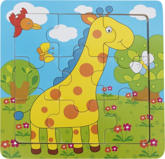 Babu pædagogisk træpuslespil giraf