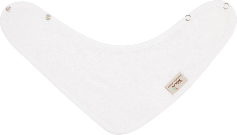 Timboo bandana-hagesmæk hvid 36 × 22 cm