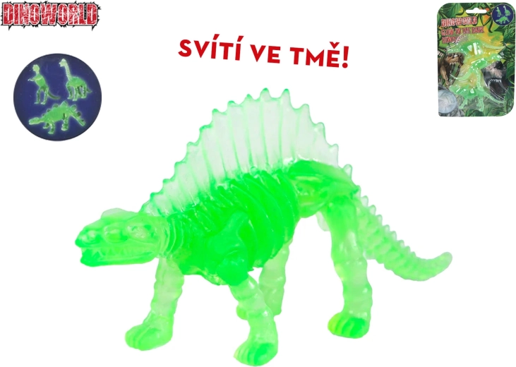 Dinoworld lysende dinosaurfigurer 8–9 cm, sæt med 3 stk.