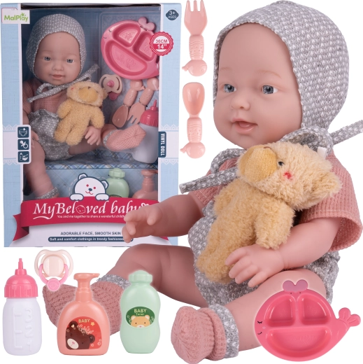 Babydukke med tilbehør og bamse My Beloved Baby