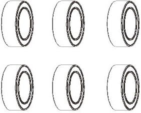 Kugleleje JAMARA 6 × 10 × 3 mm - 1 stk.