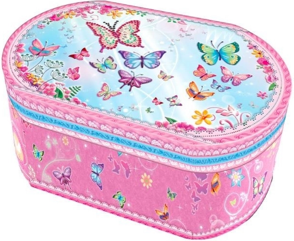 Oval musikkasse - sommerfugle Pecoware