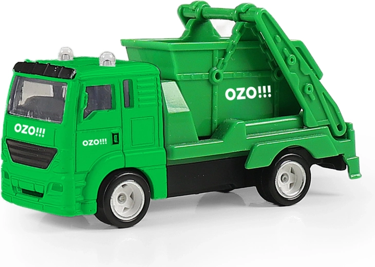Metal skraldebil med OZO-container 7 cm