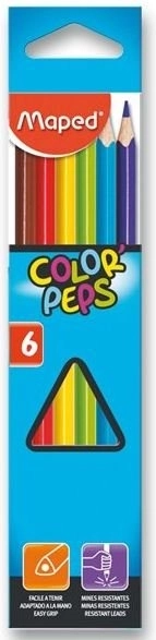 Trekantede farveblyanter MAPED Color'Peps 6 stk