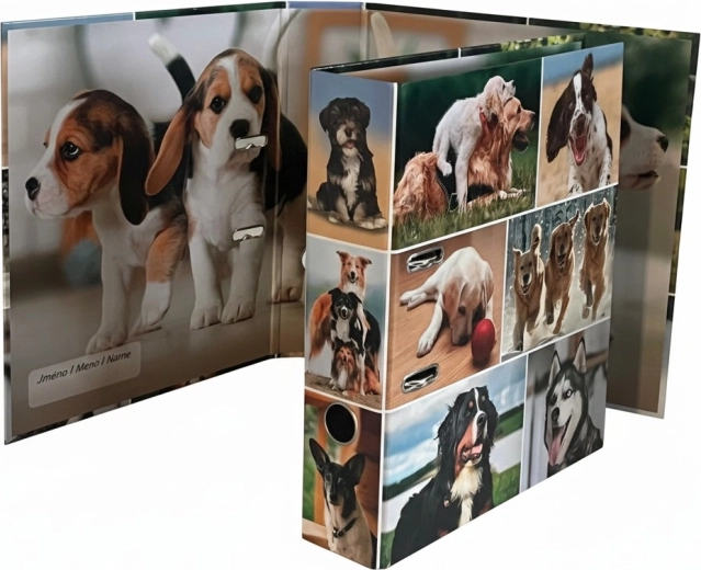 Design-leverordner A4 7,5 cm karton – hunde