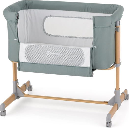 Petite&Mars højdejusterbar babyseng Grace Compact Foggy Green