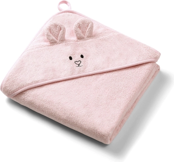 BabyOno bambus badehåndklæde med hætte super soft pink 100 × 100 cm