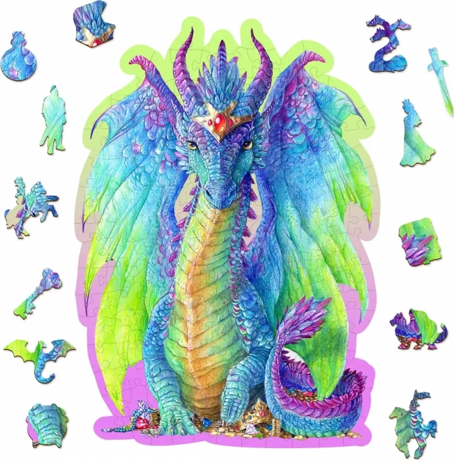 Træpuslespil Majestætisk drage 150 brikker