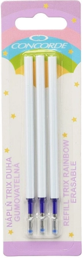 Viskelbar refill til gelpen CONCORDE Trix Rainbow, blå, 3 stk.