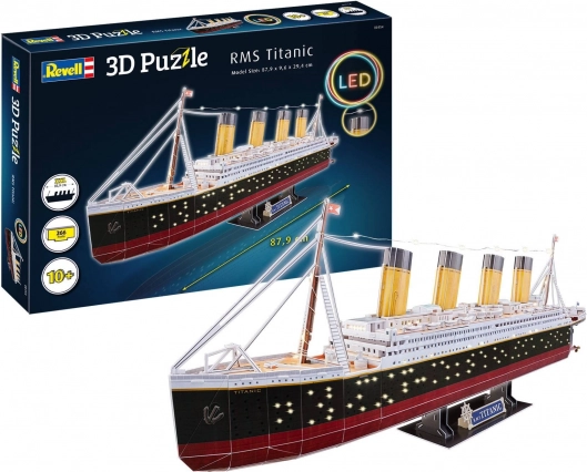 Revell RMS Titanic LED-udgave 3D puslespils skibsmodel
