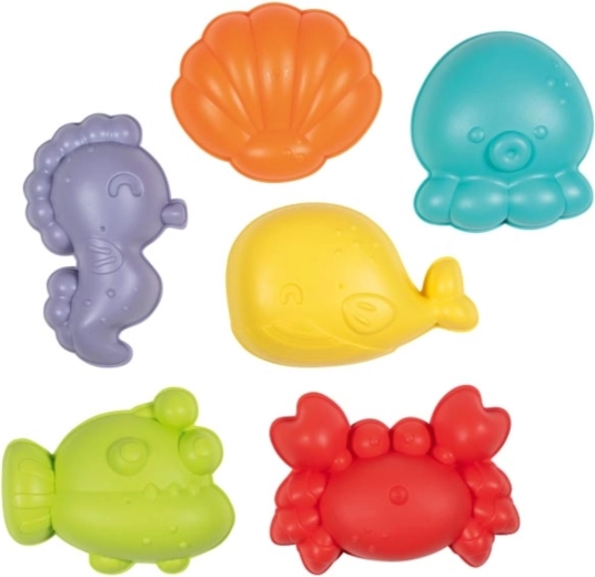 Sæt med 6 bioplast-sandforme GOKI