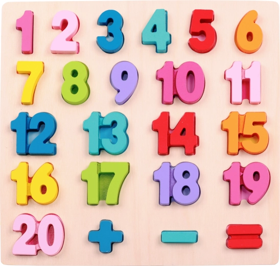 2Kids Toys indlægnings-træpuslespil matematik – stor tælling