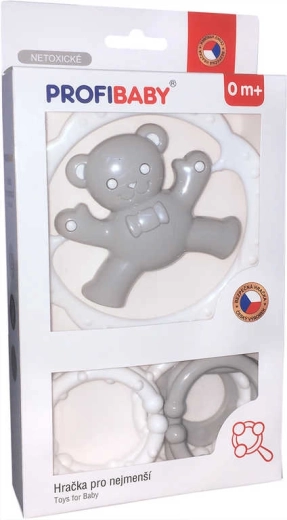 Profibaby rangle med bamse med former og bidering til baby