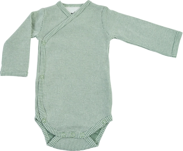 Lodger babybody i hydrofil med lange ærmer Ciumbelle Peppermint 68