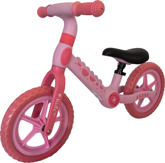 Lyserød børne-løbecykel Giraf med 12" EVA-hjul