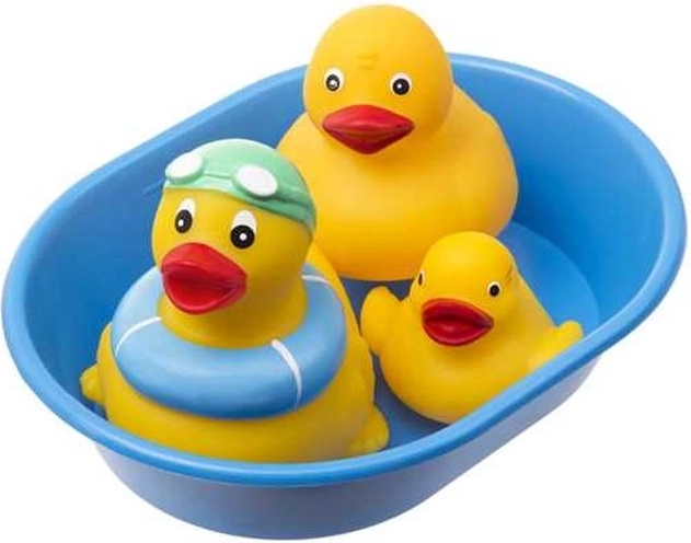 Badeænder med badekar (3 stk.)