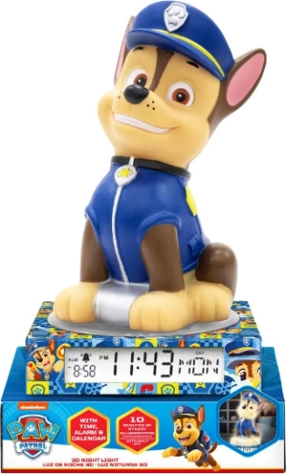 Natlampe med vækkeur og kalender PAW PATROL – 3D-figur
