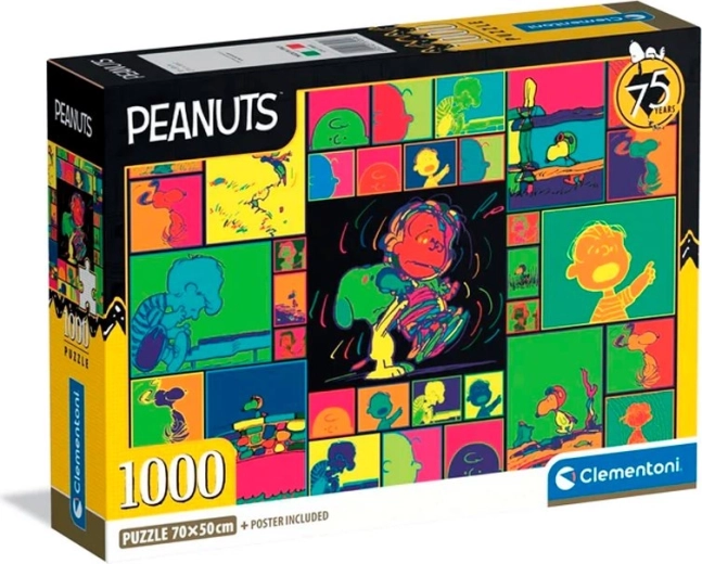 Clementoni puslespil Peanuts farverig collage 1000 brikker
