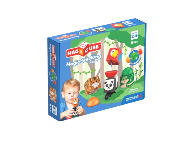 Geomag Magicube magnetisk byggesæt Jungle, 8 dele