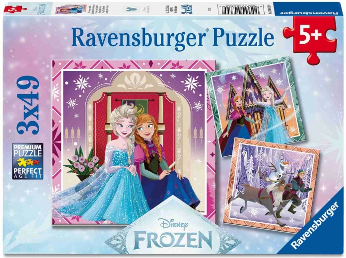 Ravensburger puslespil Disney: Frost 3x49 brikker