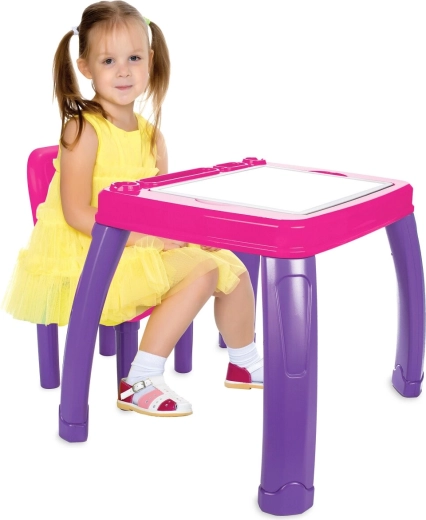 Jamara børnebord og -stol Lets Study pink