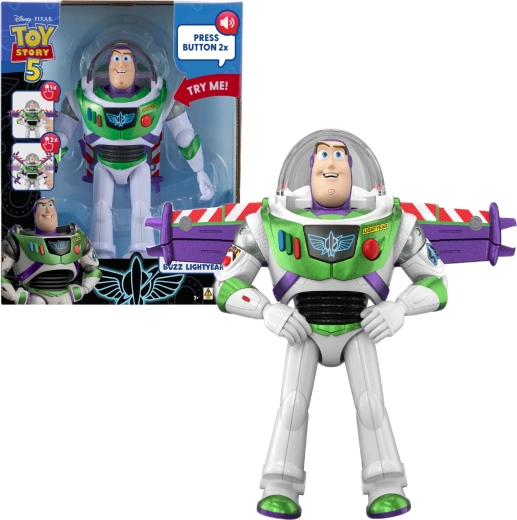 Mattel Disney Pixar Toy Story 5 interaktiv figur Buzz Lightyear 27 cm (engelske replikker)