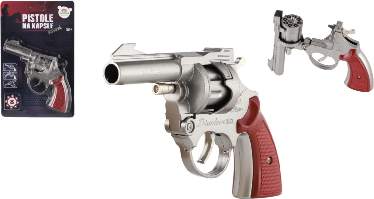 metalpistol til knaldhætter, 8 skud, 18 cm