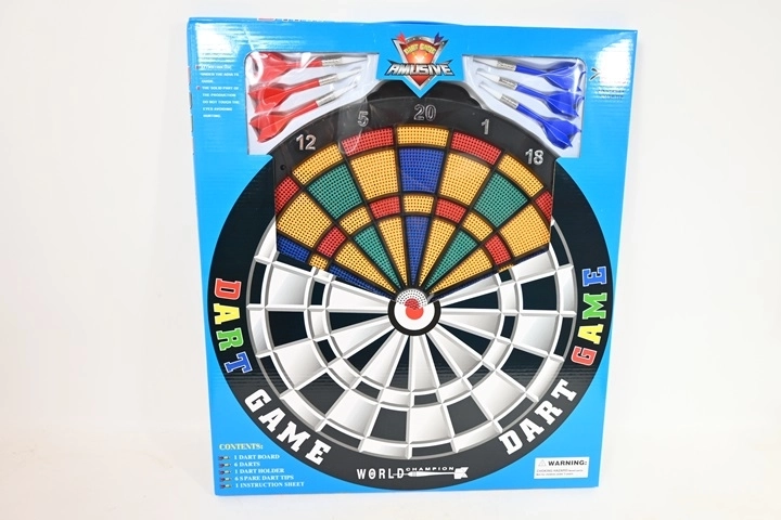 Dartskive 45 cm med dartpile i kasse