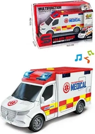 Bigtoys ambulance til børn med lys og lyd