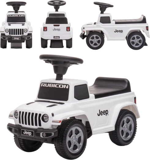 Jeep Rubicon børne-ride-on med horn og motorlyd, hvid