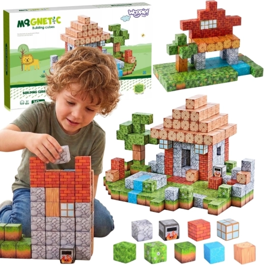 Woopie magnetiske byggeklodser World of Blocks, 108 dele