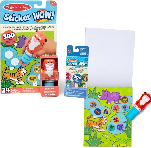 Melissa & Doug Sticker WOW! tiger – stempel med klistermærker og aktivitetsbog