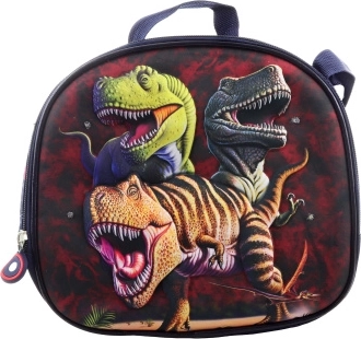 Skuldertaske med dinosaurmotiv med lyseffekt