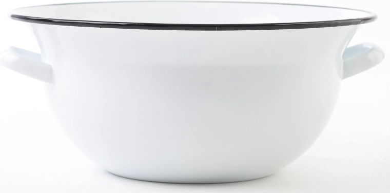 Emaljeret dejfad med håndtag 38 cm, 10 l – hvid