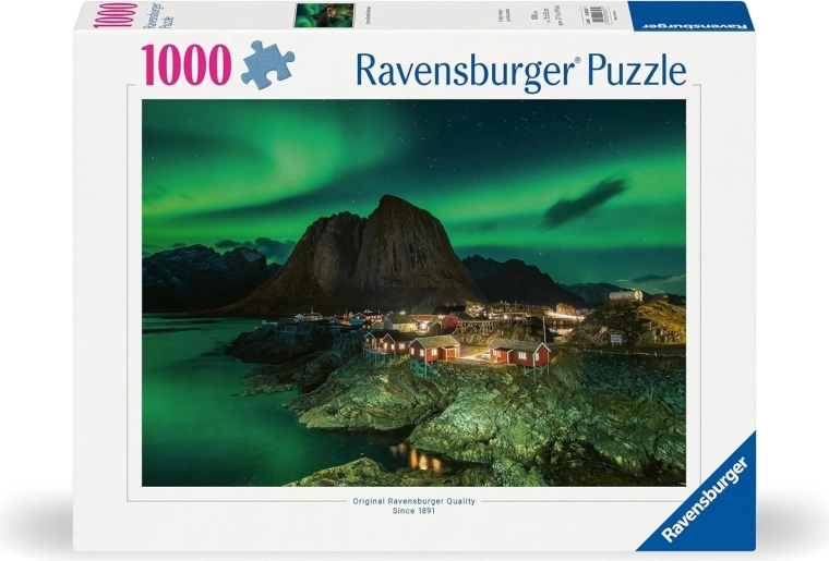 Ravensburger puslespil nordlys over Hamnøy – 1000 brikker