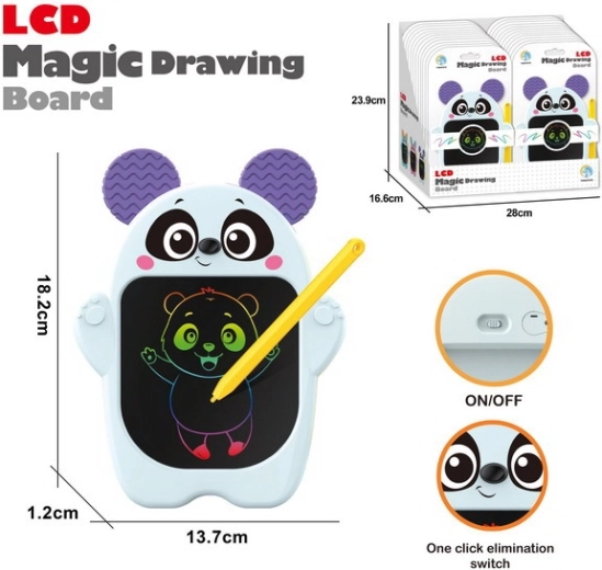 Tegne-LCD-tavle panda 18,2 × 13,7 cm