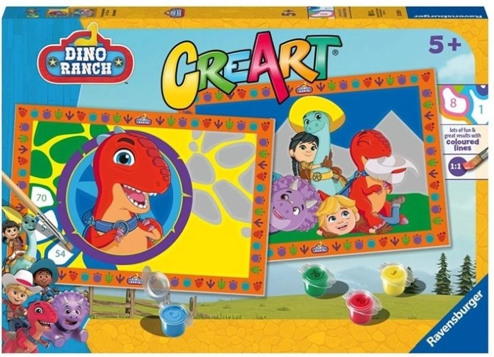 Ravensburger CreArt Junior Dino Ranch – mal efter tal til børn