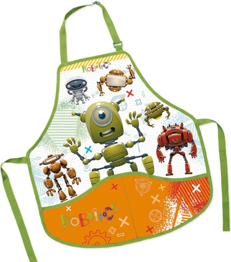 Børnearbejdsforklæde Robotter 50 × 55 cm - 1 stk.