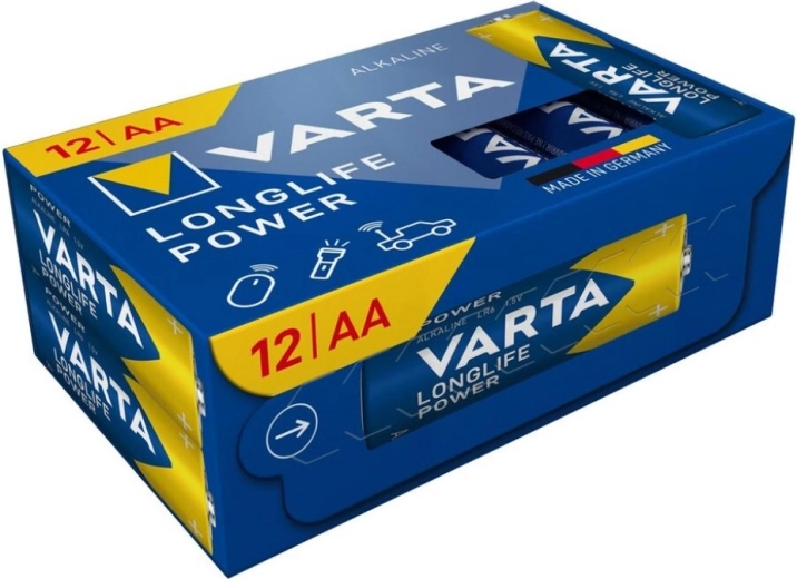Alkaliske batterier AA VARTA Longlife Power, 12 stk.