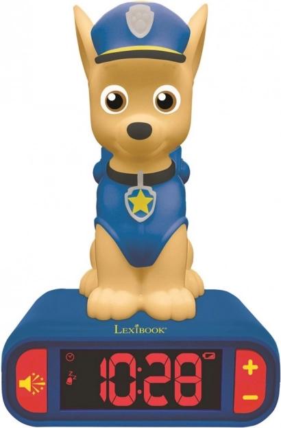 Børnevækkeur Paw Patrol med natlys