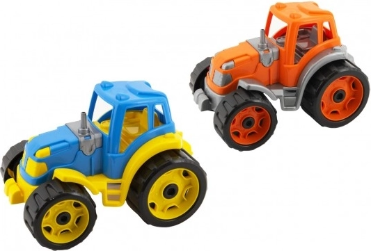 Traktor 24x16 cm plast frihjul 2 farver 12 m+