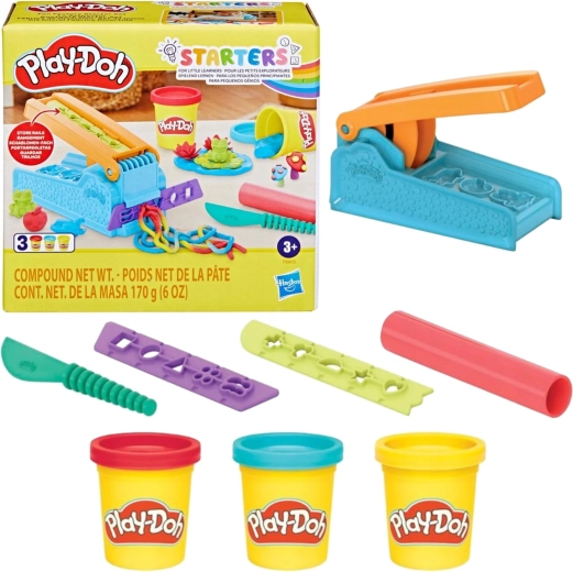 Play-Doh legetøjsfabrik med 3 farver og tilbehør