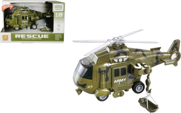 Militær helikopter med lys og lyd
