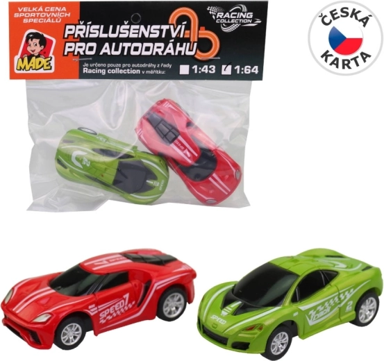Reservebiler til racerbane Racing collection 1:64 - 2 stk.